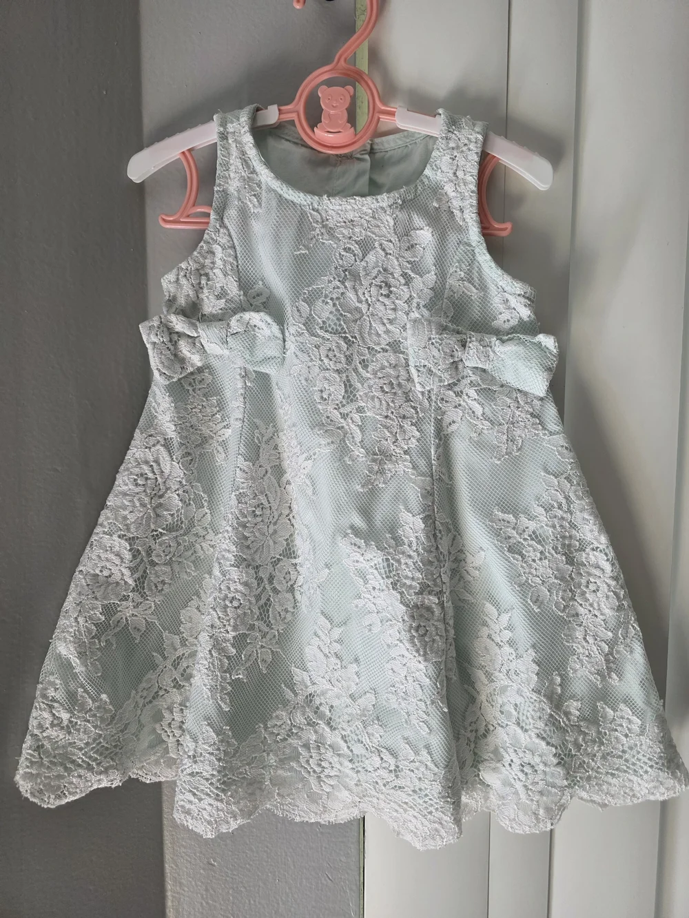 Gymboree Mint Lace Overlay Party Dress with Waist Bows